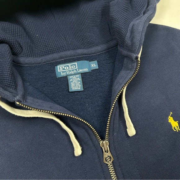 Vintage 1990s Polo Ralph Lauren Full Zip Hoodie - Picture 3 of 5